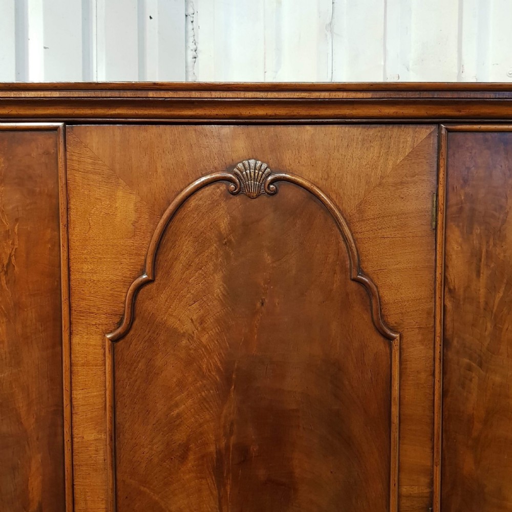ANTIQUE BURR WALNUT SINGLE WARDROBE C1920 View V