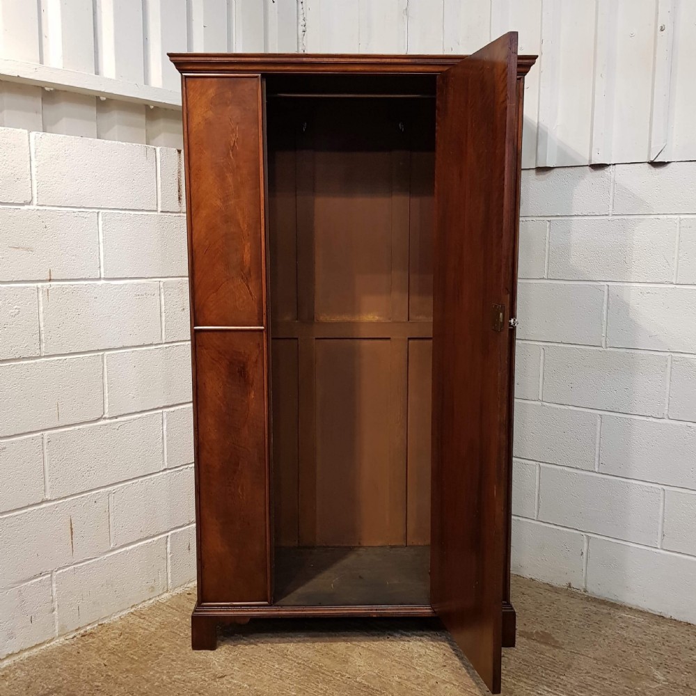 ANTIQUE BURR WALNUT SINGLE WARDROBE C1920 View VI