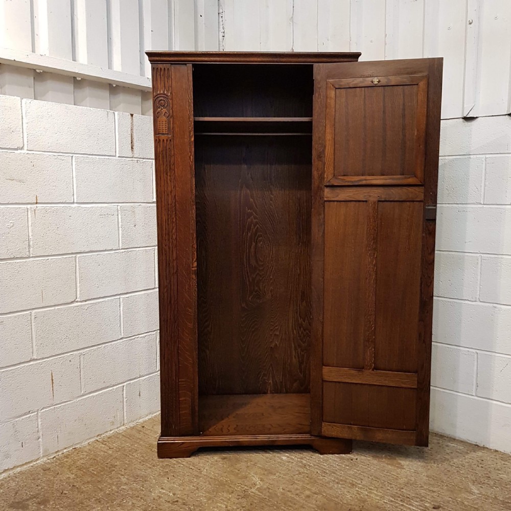 ANTIQUE OAK HALL CUPBOARD C1920 View III