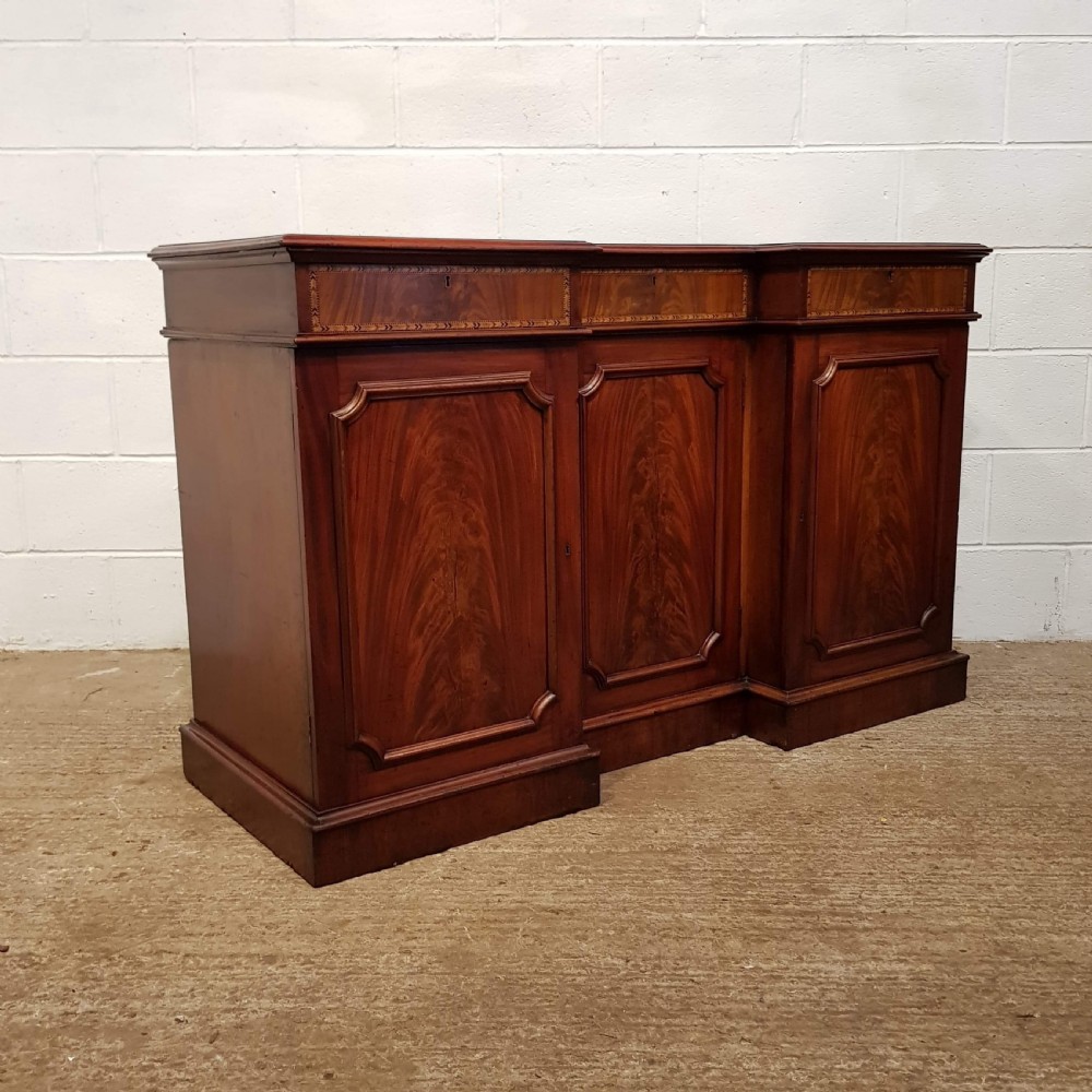 ANTIQUE VICTORIAN MAHOGANY BREAKFRONT SIDEBOARD CHIFFONIER C1880 View IV