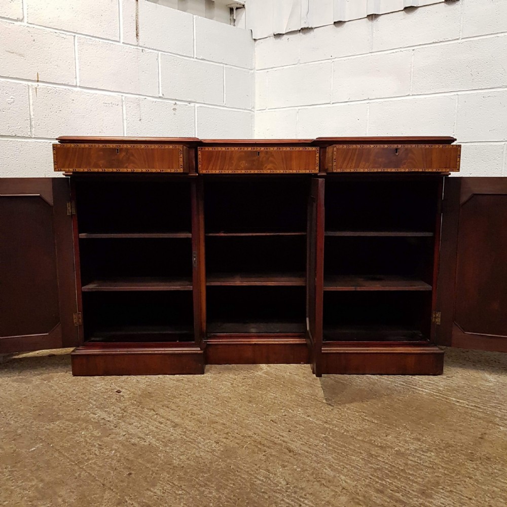 ANTIQUE VICTORIAN MAHOGANY BREAKFRONT SIDEBOARD CHIFFONIER C1880 View VI