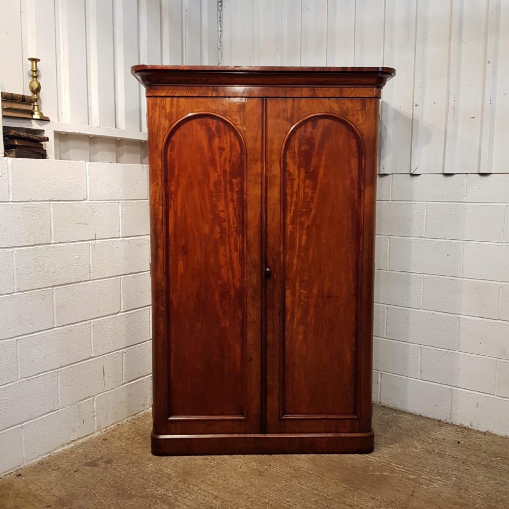 ANTIQUE VICTOIAN MAHOGANY DOUBLE WARDROBE C1880 View VI
