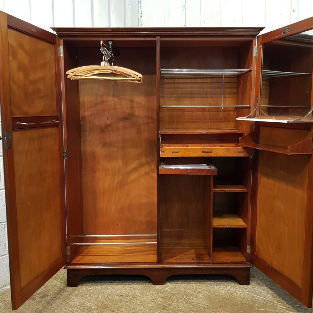 ANTIQUE EDWARDIAN MAHOGANY GENTS COMPACTUM BY COMPACTOM LTD C1920 View VI
