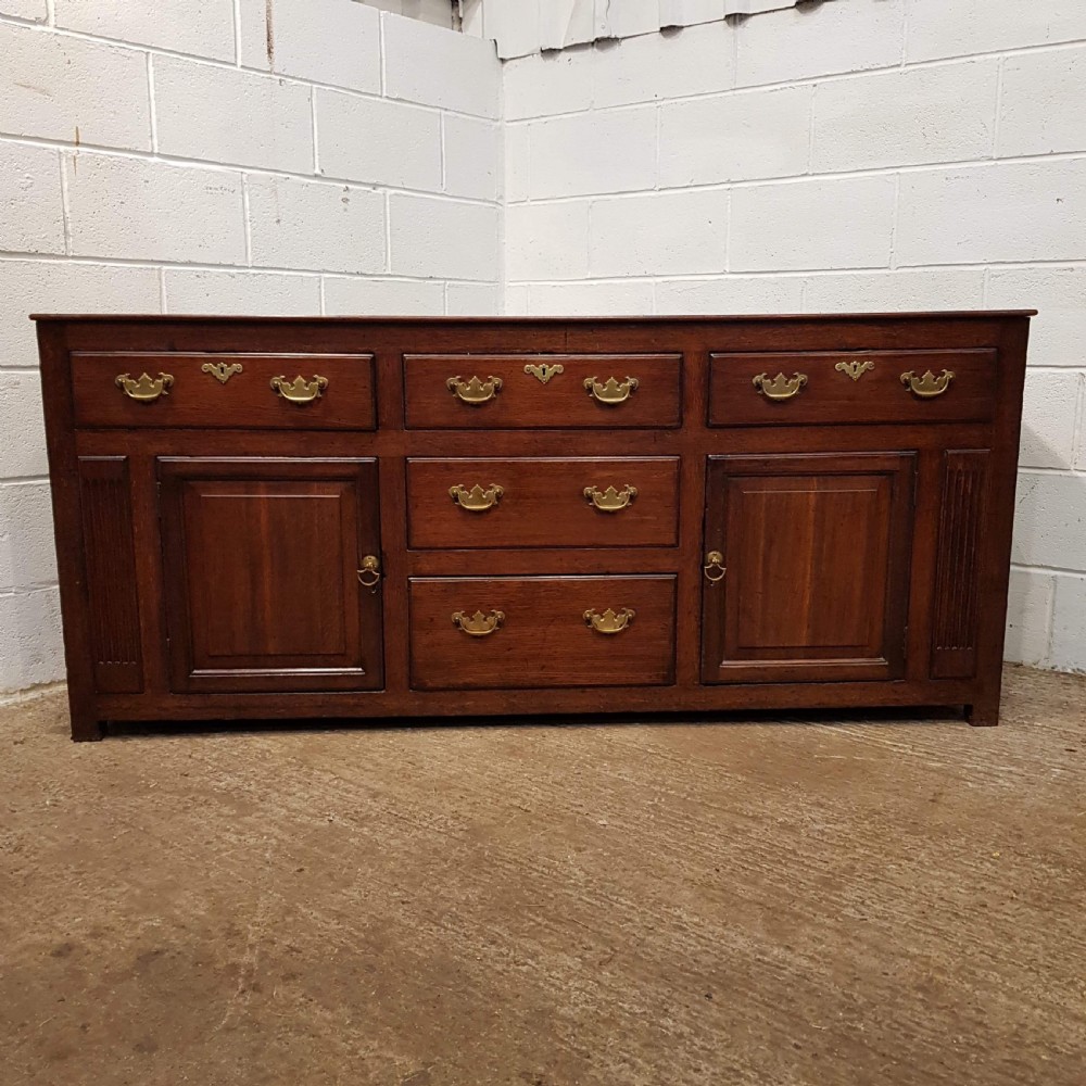 ANTIQUE 18TH Century GEORGIAN PERIOD JOINED OAK DRESSER BASE C1780 View VI