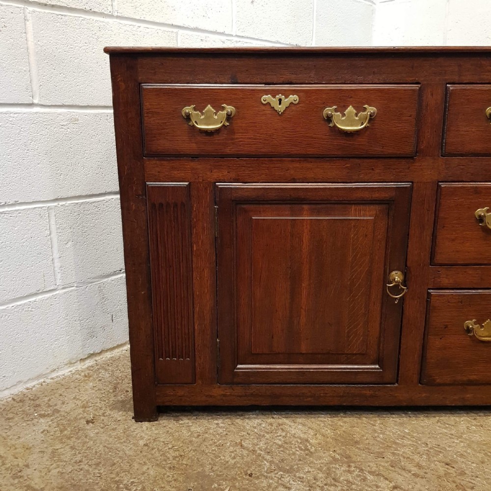 ANTIQUE 18TH Century GEORGIAN PERIOD JOINED OAK DRESSER BASE C1780 View VII