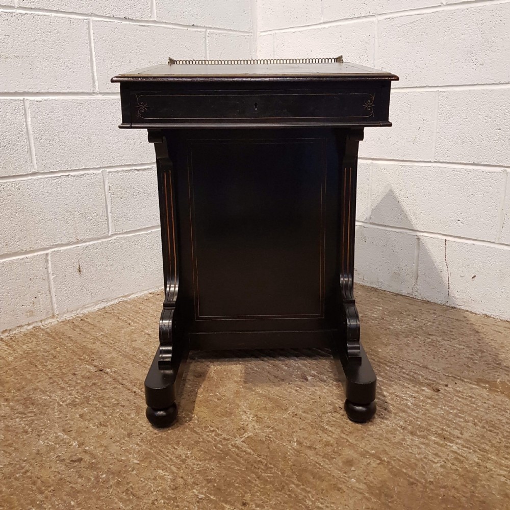 ANTIQUE VICTORIAN AESTHETIC EBONISED AND GILT DAVENPORT DESK C1890 View IX
