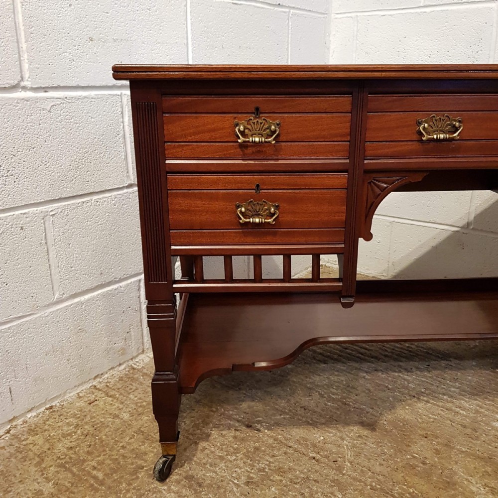 ANTIQUE EDWARDIAN MAHOGANY DESK C1900 View VI