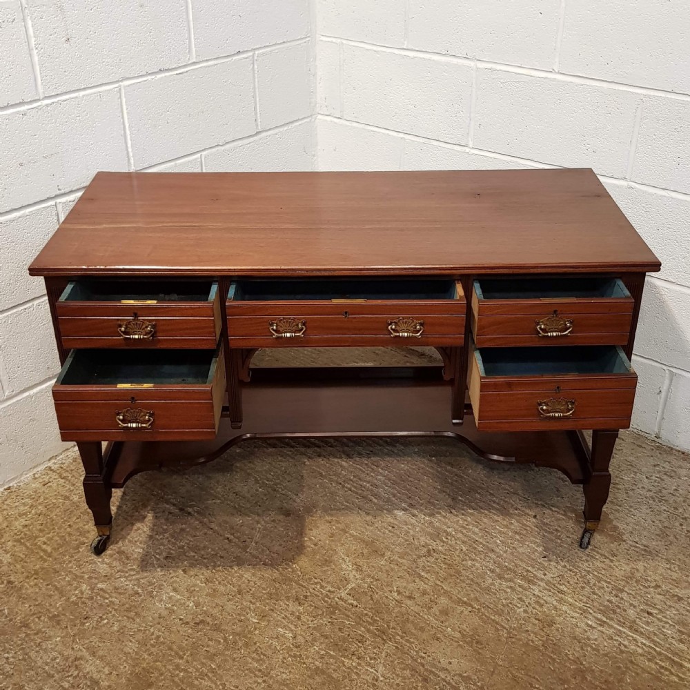 ANTIQUE EDWARDIAN MAHOGANY DESK C1900 View VII