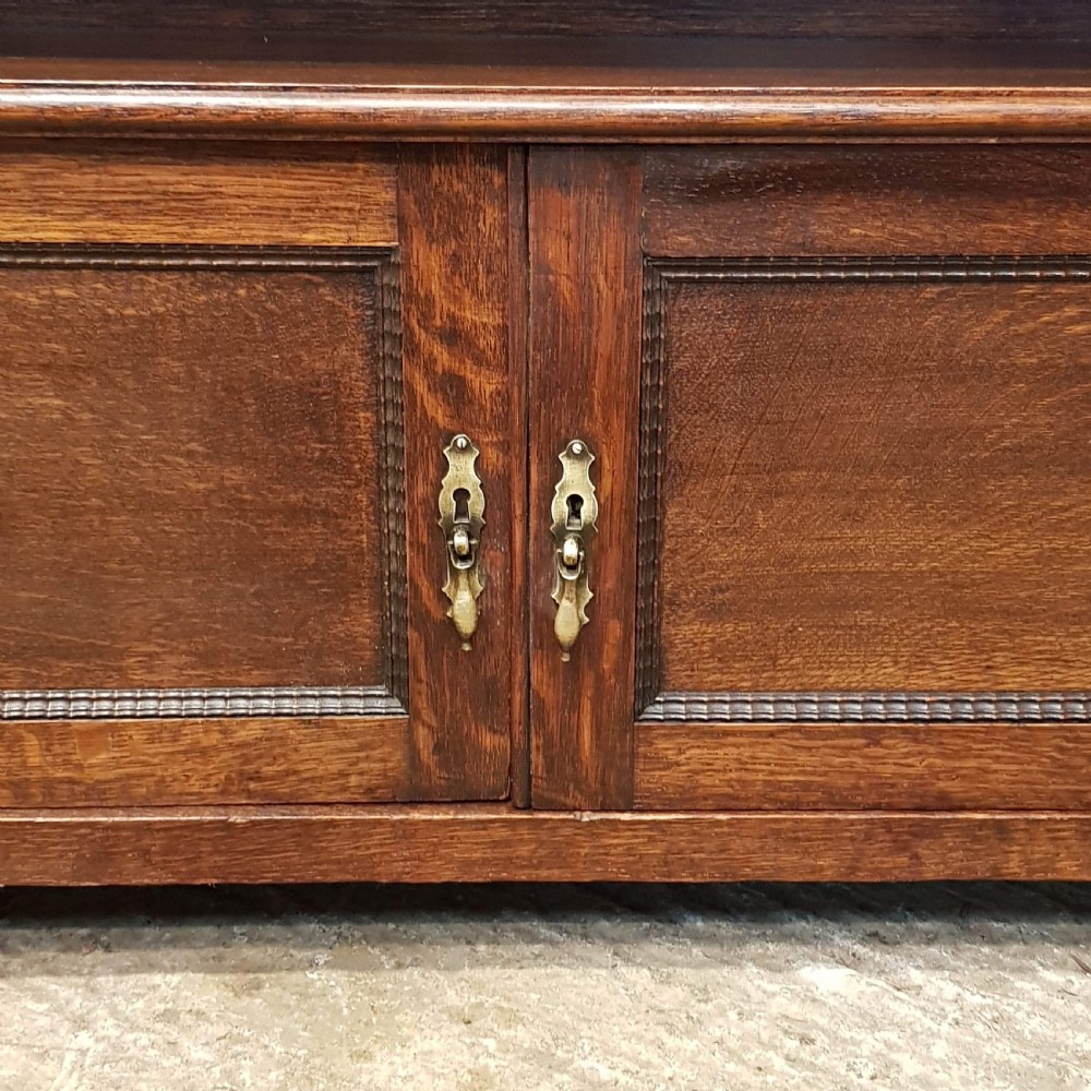 ANTIQUE OAK OPEN BOOKCASE C1920 View VI