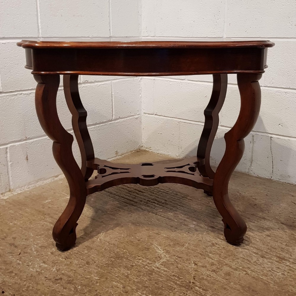 ANTIQUE 19TH CENTURY  BIEDERMEIER WALNUT CENTRE TABLE C1870 View II