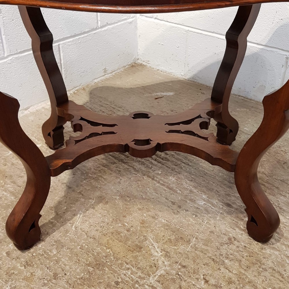 ANTIQUE 19TH CENTURY  BIEDERMEIER WALNUT CENTRE TABLE C1870 View III
