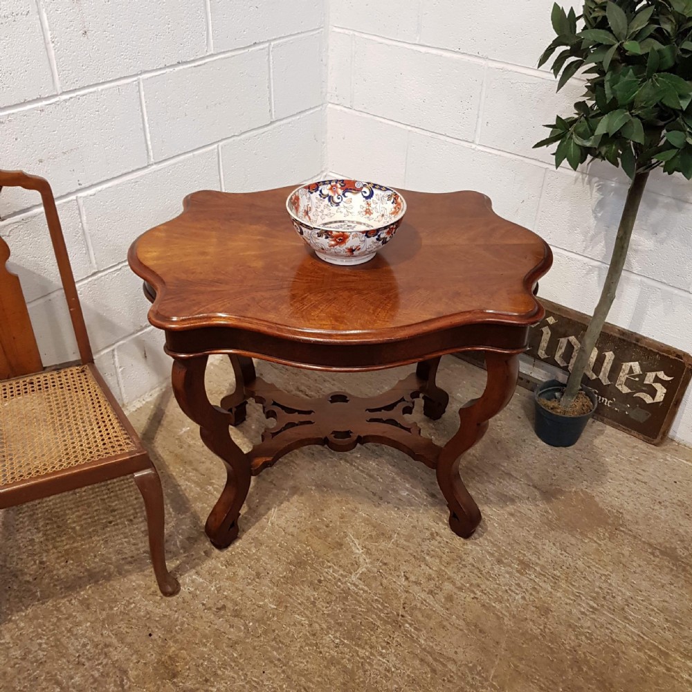ANTIQUE 19TH CENTURY  BIEDERMEIER WALNUT CENTRE TABLE C1870 View V