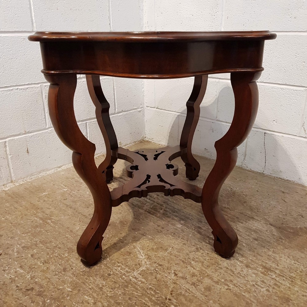 ANTIQUE 19TH CENTURY  BIEDERMEIER WALNUT CENTRE TABLE C1870 View VI
