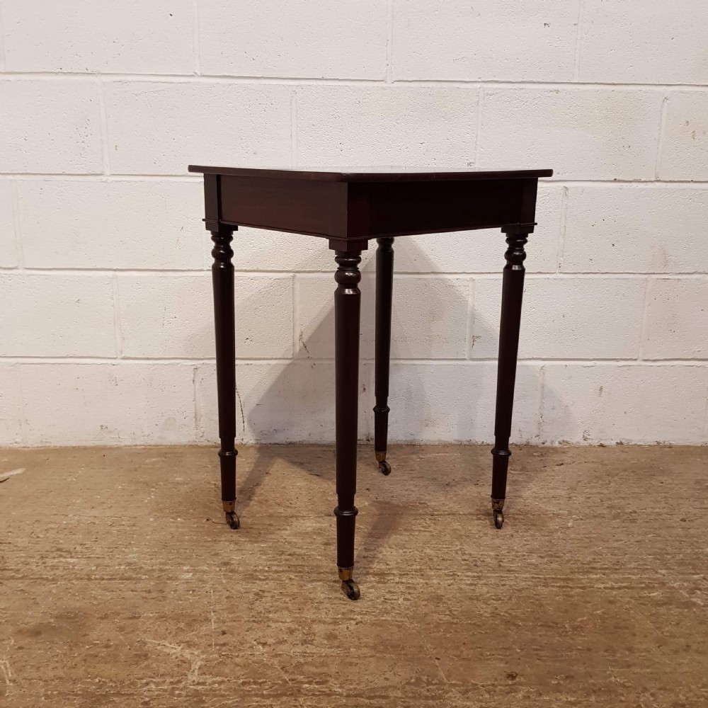 ANTIQUE EDWARDIAN MAHOGANY SIDE TABLE C1900 View V