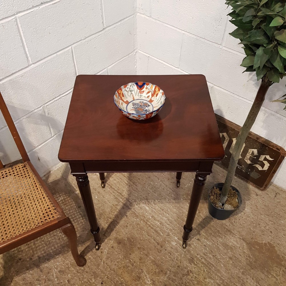 ANTIQUE EDWARDIAN MAHOGANY SIDE TABLE C1900 View VI