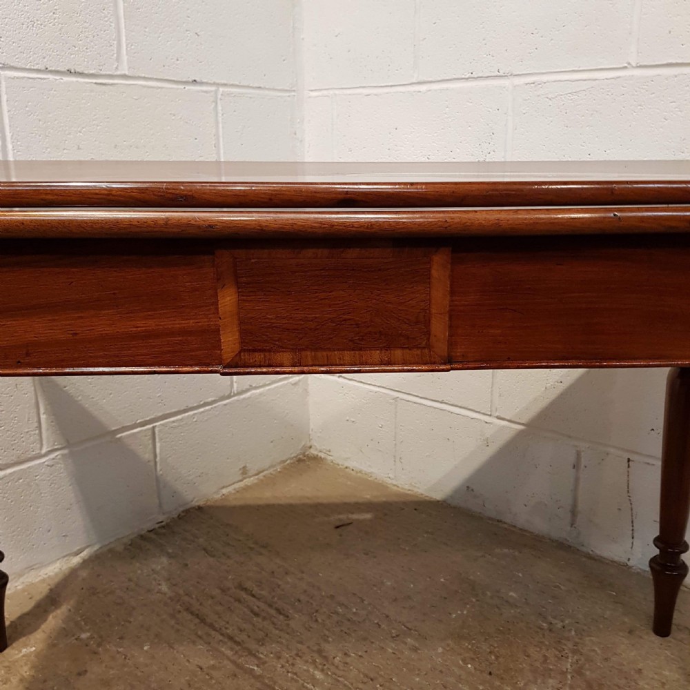ANTIQUE REGENCY LARGE MAHOGANY D END FOLD OVER TEA DINING TABLE C1820 View IV