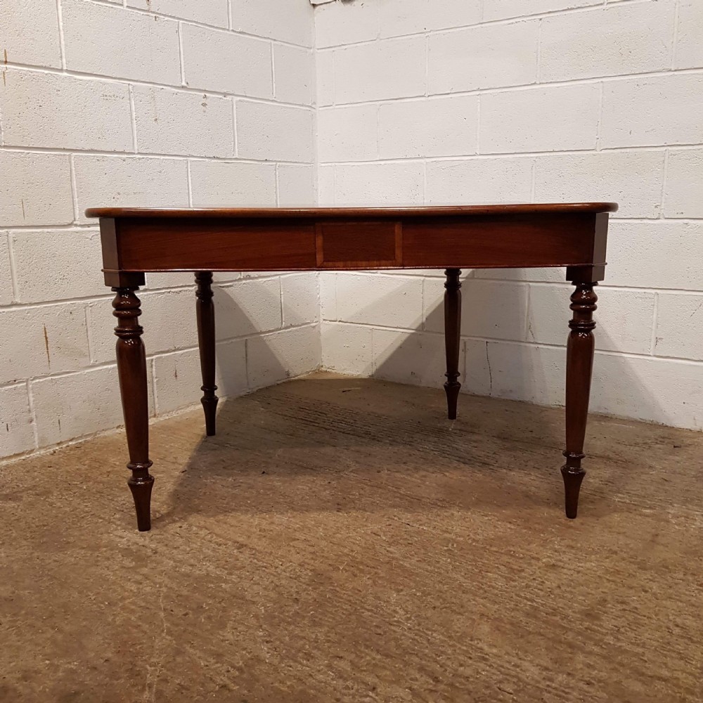 ANTIQUE REGENCY LARGE MAHOGANY D END FOLD OVER TEA DINING TABLE C1820 View VII