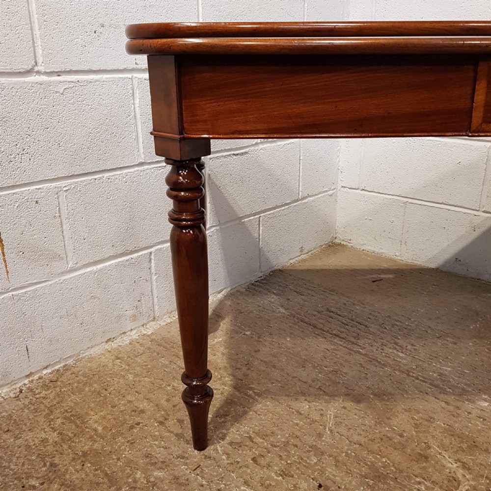ANTIQUE REGENCY LARGE MAHOGANY D END FOLD OVER TEA DINING TABLE C1820 View IX
