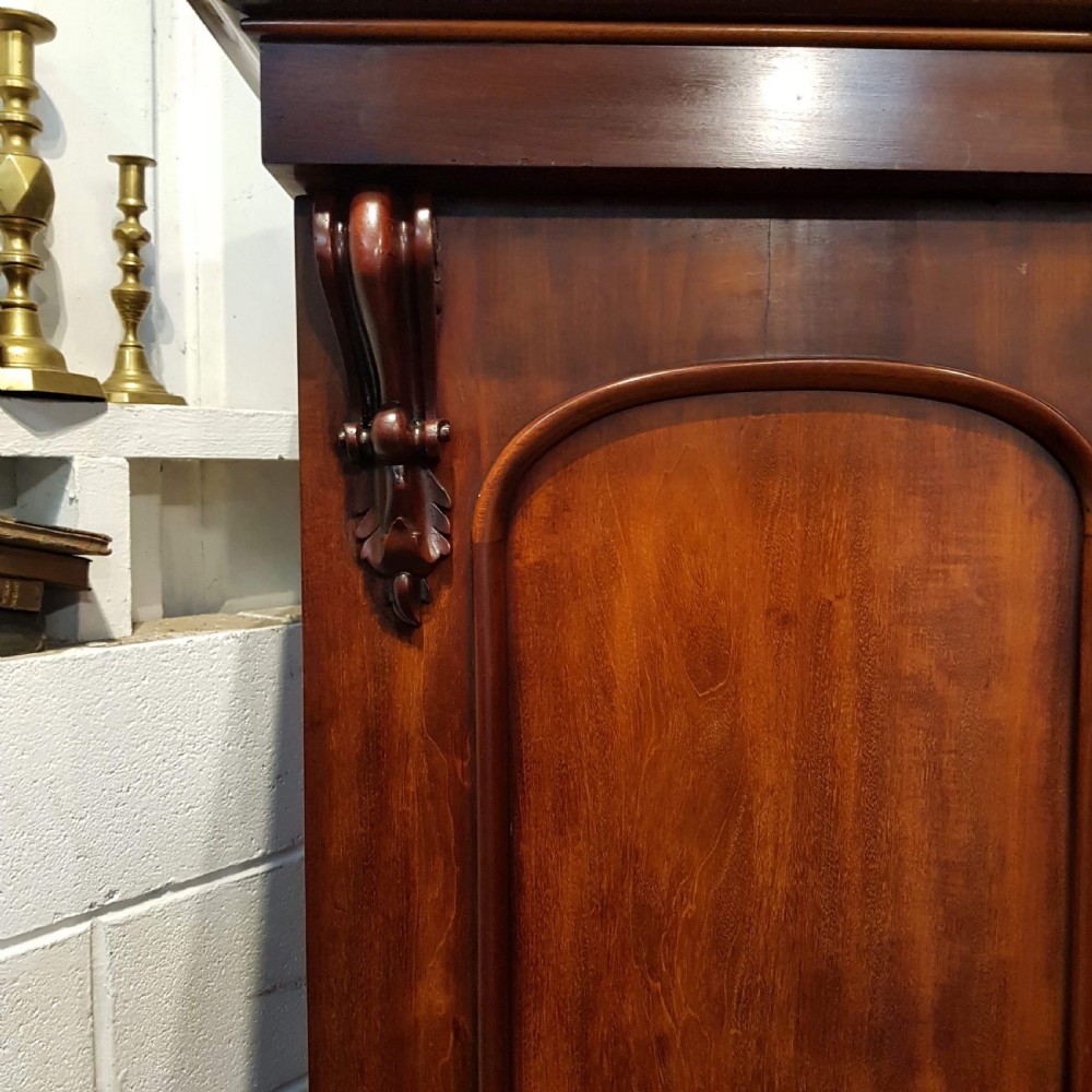 ANTIQUE VICTORIAN MAHOGANY BREAKFRONT TRIPLE WARDROBE COMPACTUM C1880 View VIII