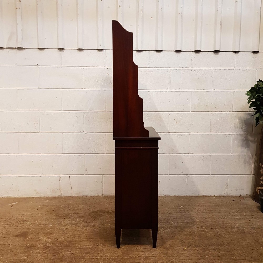 ANTIQUE EDWARDIAN REGENCY MAHOGANY WATERFALL BOOKCASE ON CUPBOARD C1900 View IV