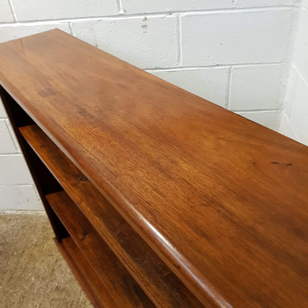 ANTIQUE LATE VICTORIAN WALNUT OPEN BOOKCASE C1890 View IV