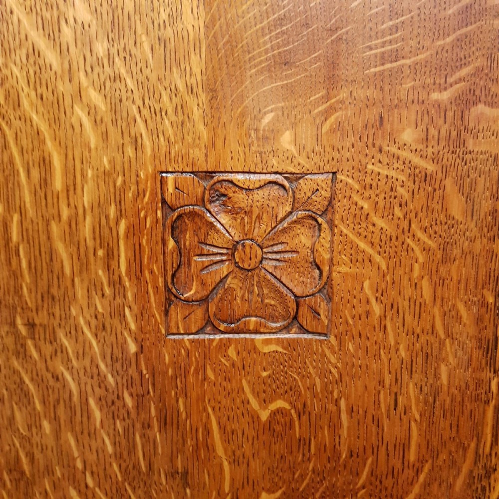 ANTIQUE ARTS & CRAFTS OAK DOUBLE WARDROBE C1890 View IV