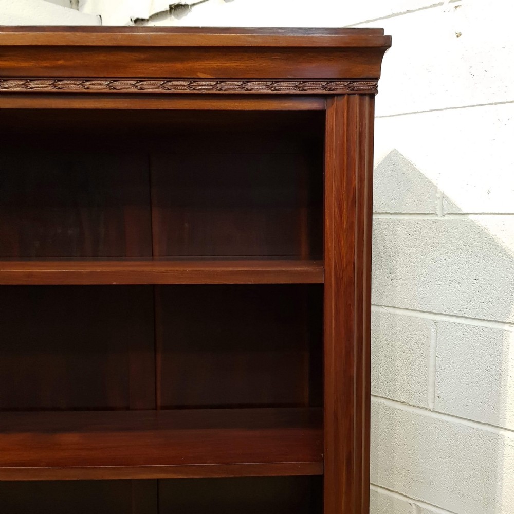 ANTIQUE VICTORIAN MAHOGANY OPEN BOOKCASE C1880 View IV