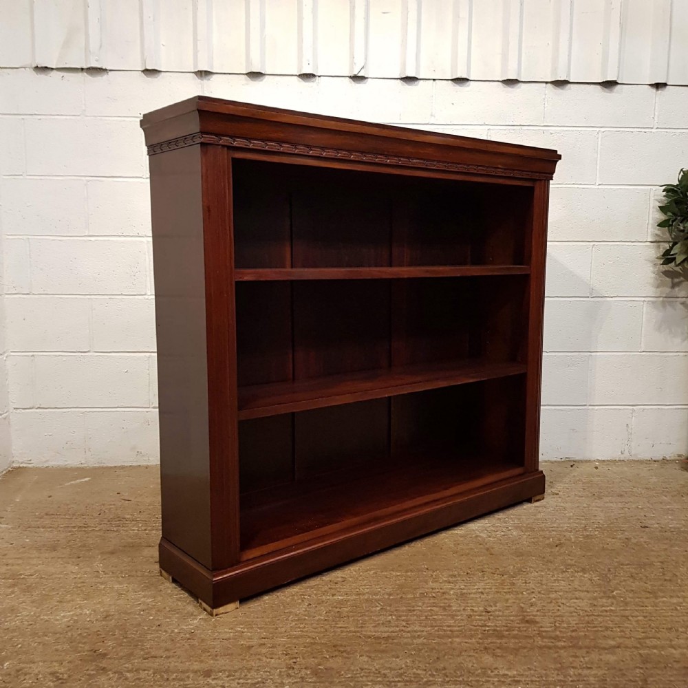 ANTIQUE VICTORIAN MAHOGANY OPEN BOOKCASE C1880 View V