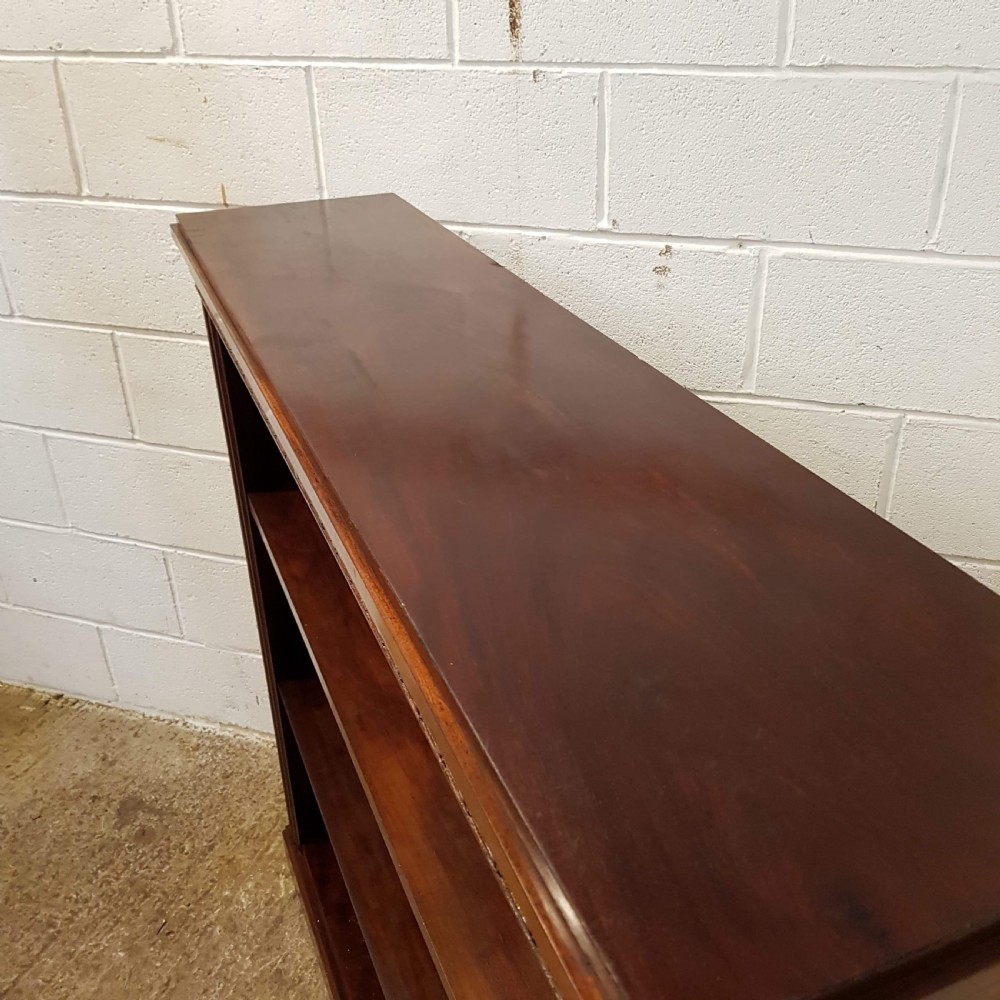 ANTIQUE VICTORIAN MAHOGANY OPEN BOOKCASE C1880 View VI