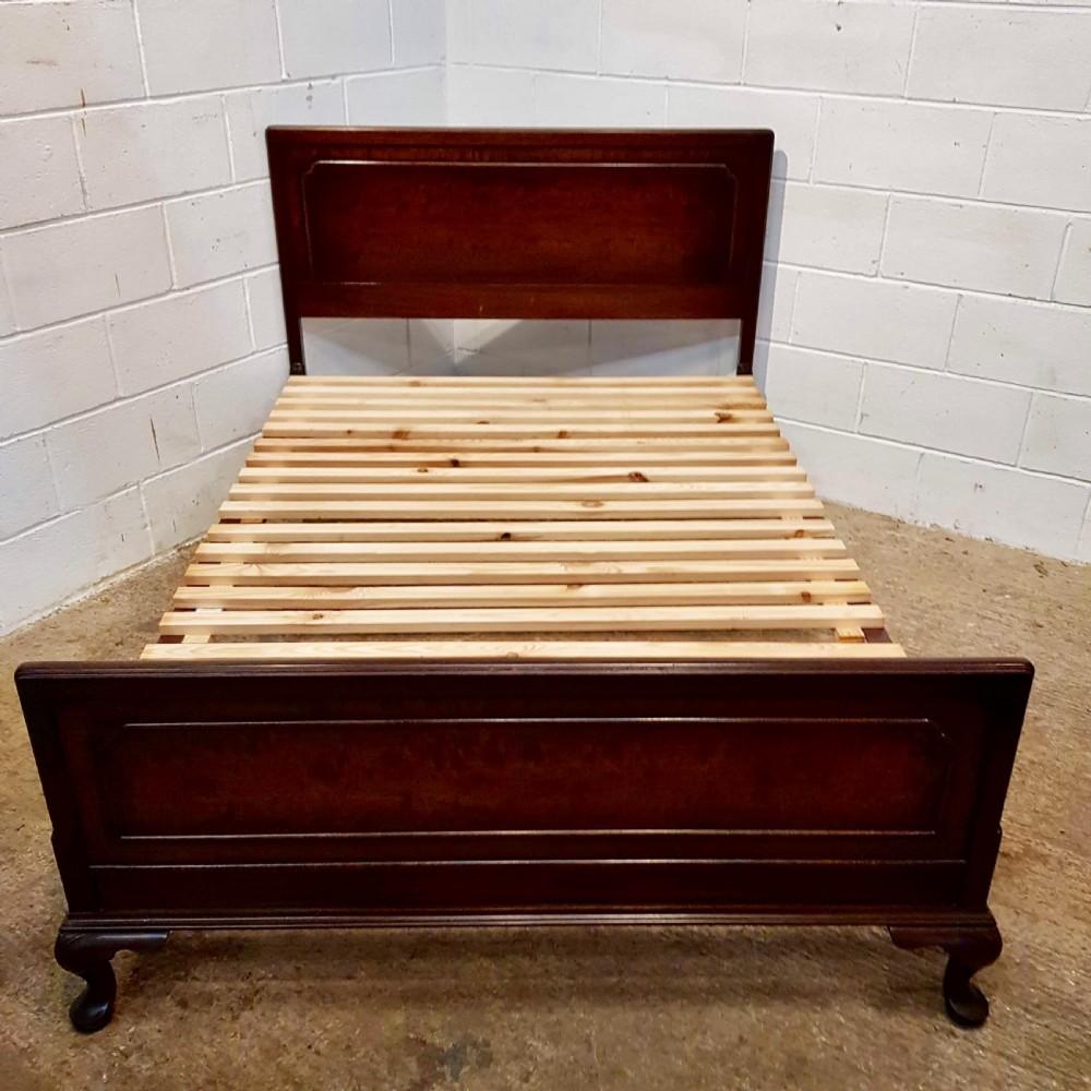 ANTIQUE EDWARDIAN MAHOGANY DOUBLE BED BY WARING & GILLOWS C1900 View II