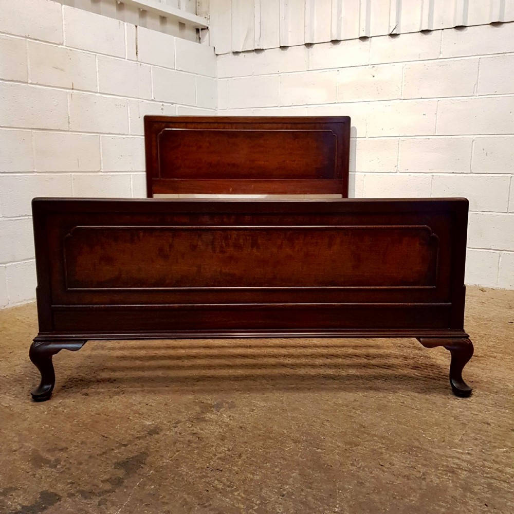ANTIQUE EDWARDIAN MAHOGANY DOUBLE BED BY WARING & GILLOWS C1900 View V