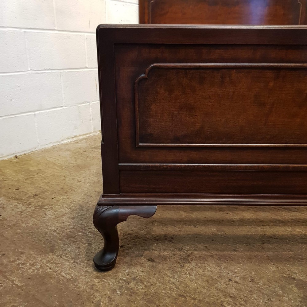 ANTIQUE EDWARDIAN MAHOGANY DOUBLE BED BY WARING & GILLOWS C1900 View VI