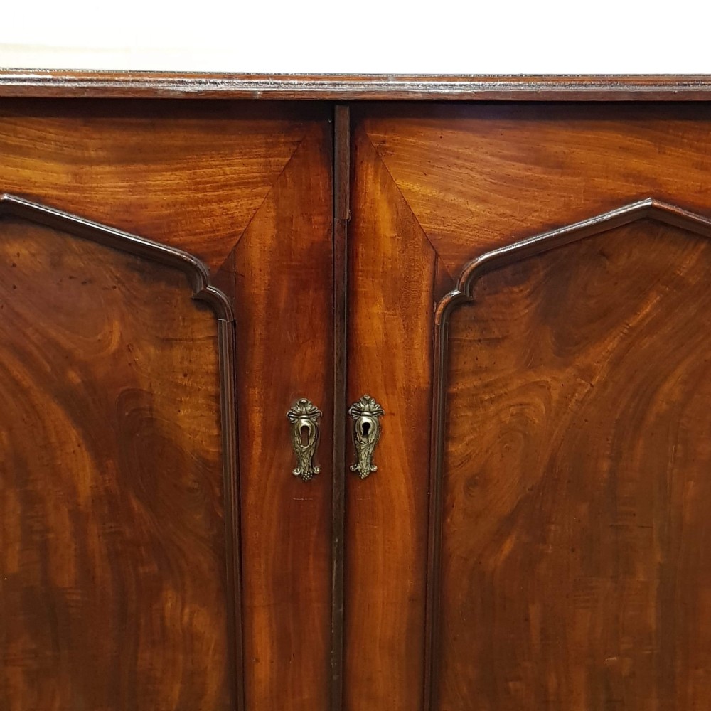 ANTIQUE WILLIAM 1V MAHOGANY LOW CUPBOARD PRESS C1830 View II