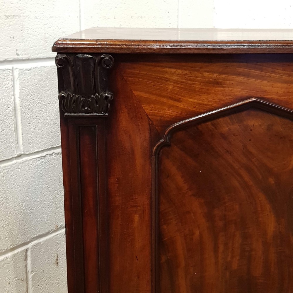 ANTIQUE WILLIAM 1V MAHOGANY LOW CUPBOARD PRESS C1830 View IV