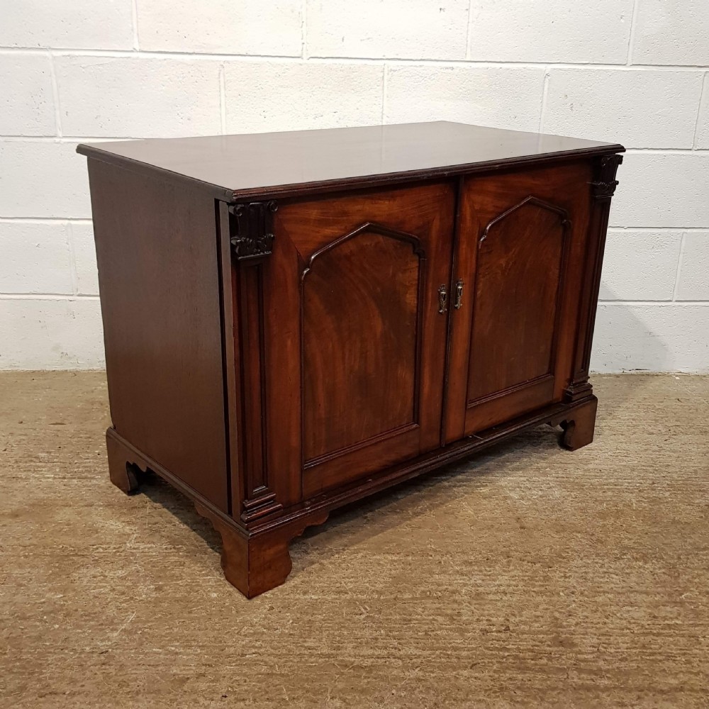 ANTIQUE WILLIAM 1V MAHOGANY LOW CUPBOARD PRESS C1830 View VII