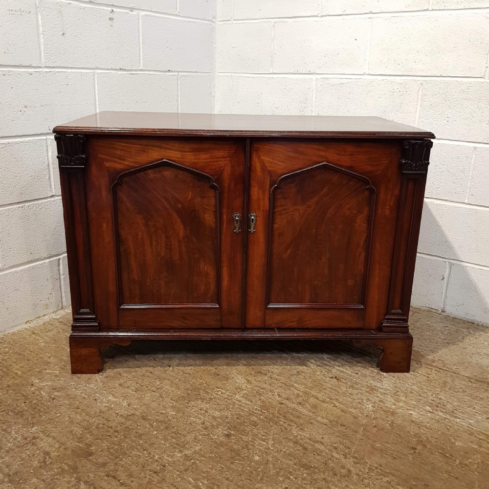 ANTIQUE WILLIAM 1V MAHOGANY LOW CUPBOARD PRESS C1830 View VIII