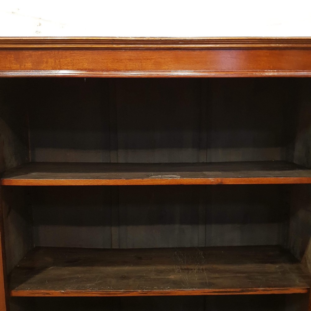 ANTIQUE VICTORIAN MAHOGANY OPEN BOOKCASE C1880 View III