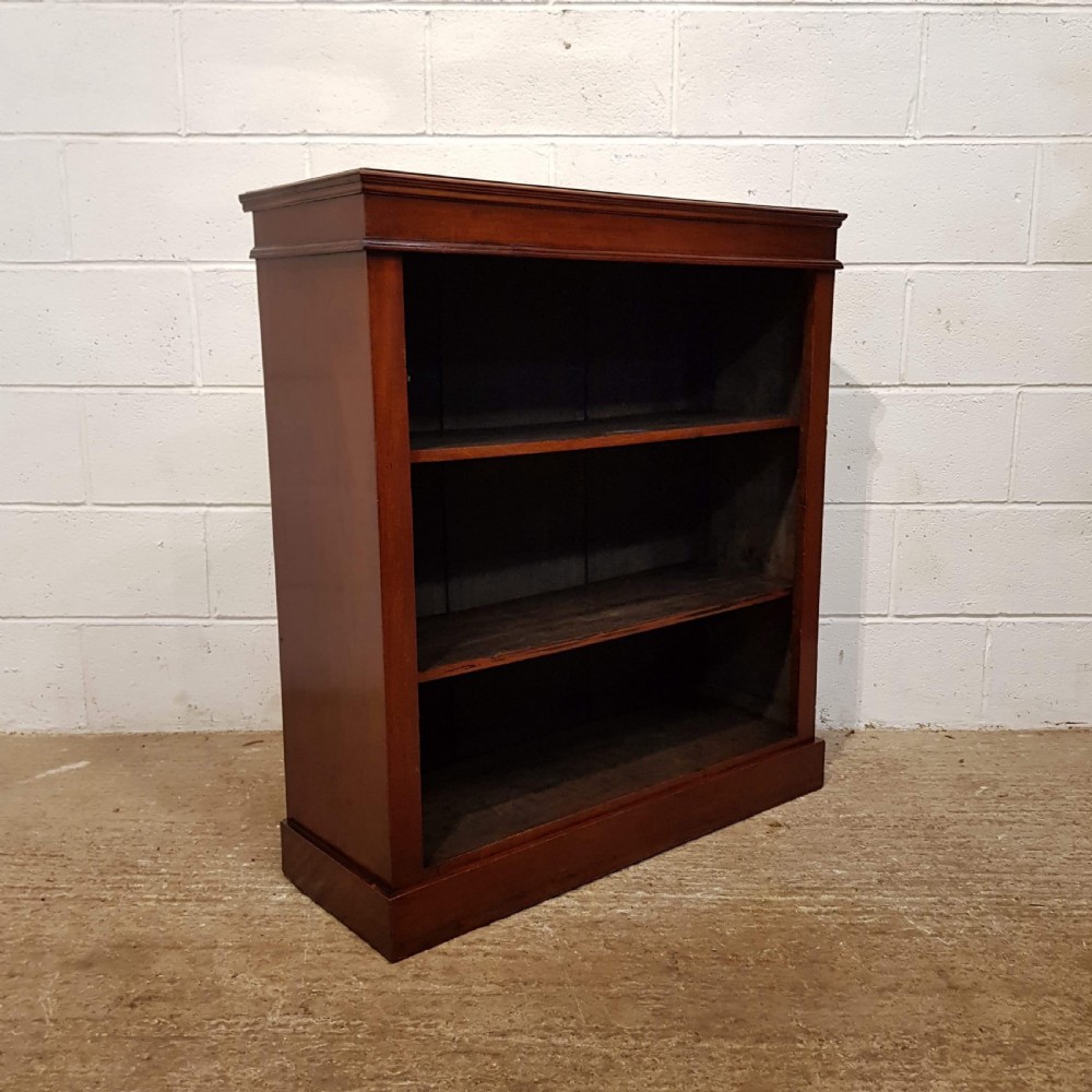 ANTIQUE VICTORIAN MAHOGANY OPEN BOOKCASE C1880 View IV