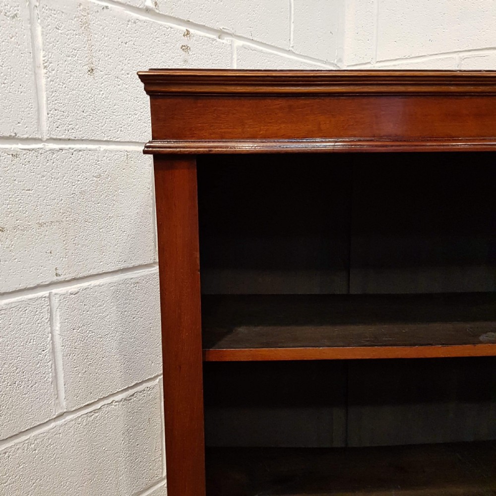 ANTIQUE VICTORIAN MAHOGANY OPEN BOOKCASE C1880 View V