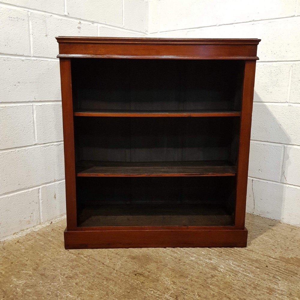 ANTIQUE VICTORIAN MAHOGANY OPEN BOOKCASE C1880 View VI