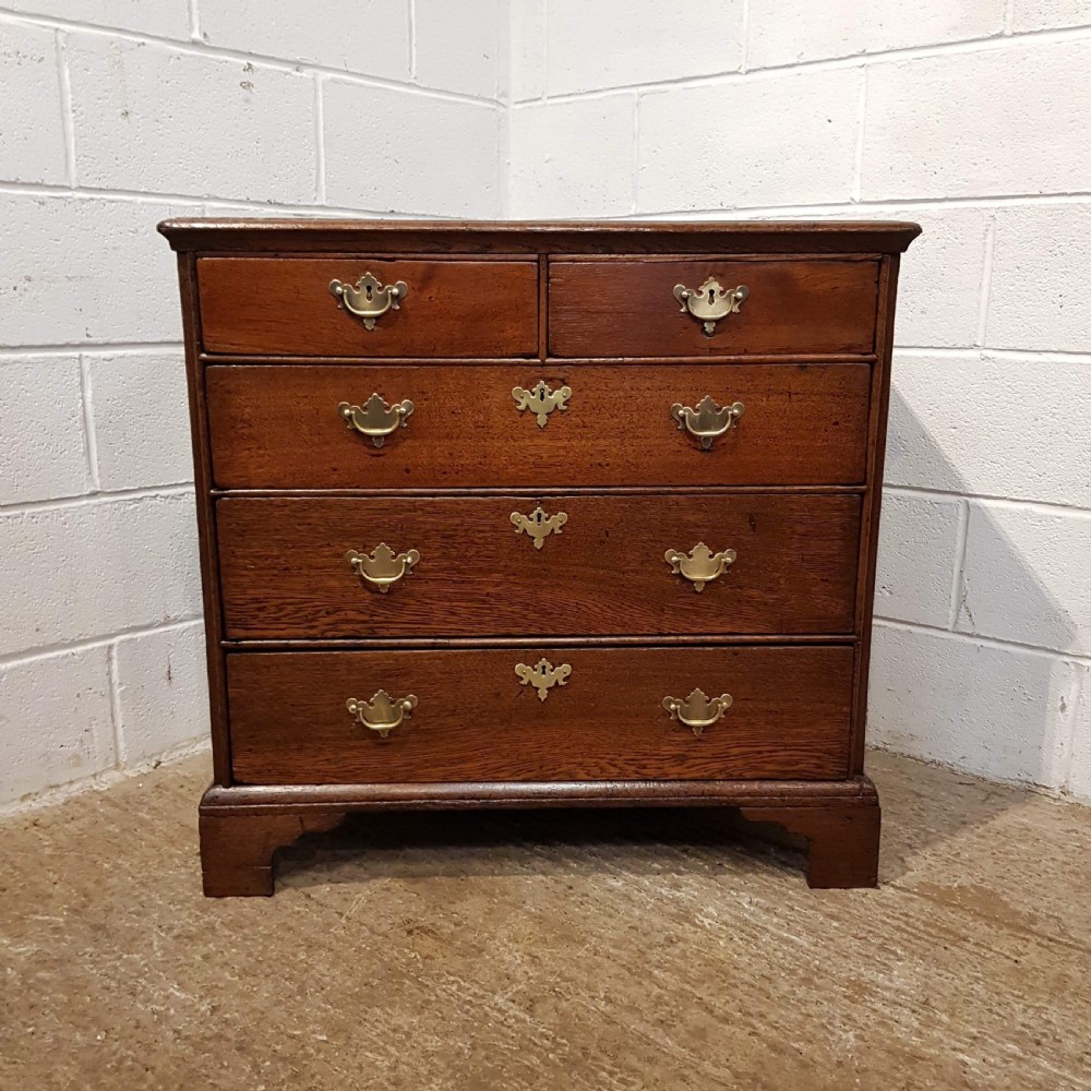 ANTIQUE 18TH CENTURY PERIOD OAK CHEST OF DRAWERS C1770 View V
