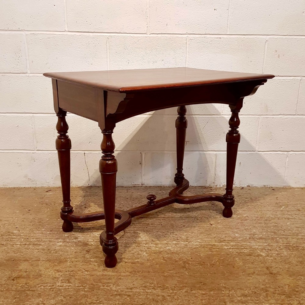 ANTIQUE LATE VICTORIAN MAHOGANY SIDE WRITING TABLE C1890 View V