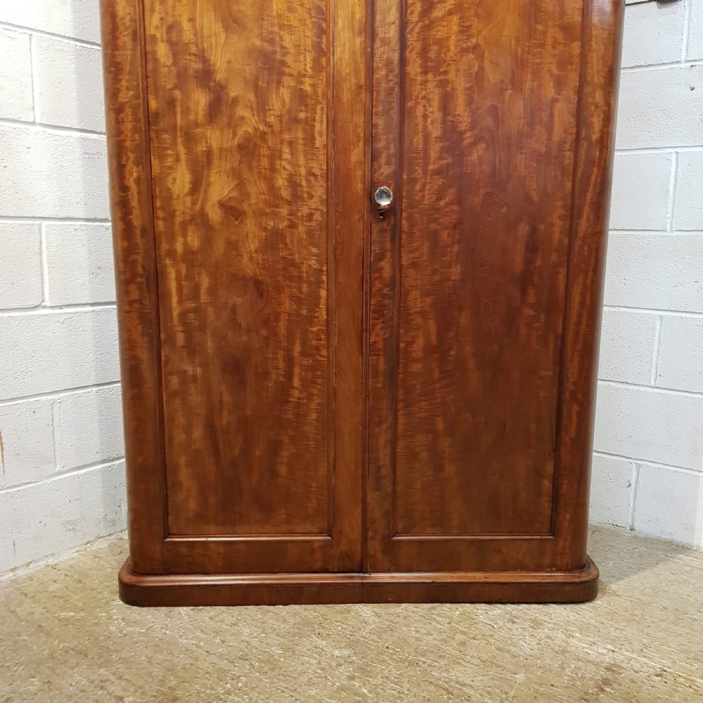 ANTIQUE VICTORIAN FLAMED MAHOGANY DOUBLE WARDROBE C1880 View VII