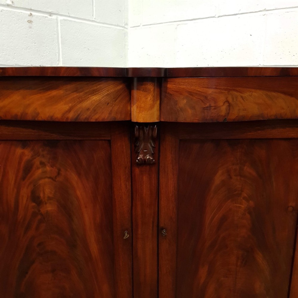 ANTIQUE VICTORIAN MAHOGANY SERPENTINE SHAPED CHIFFONIER C1880 View II
