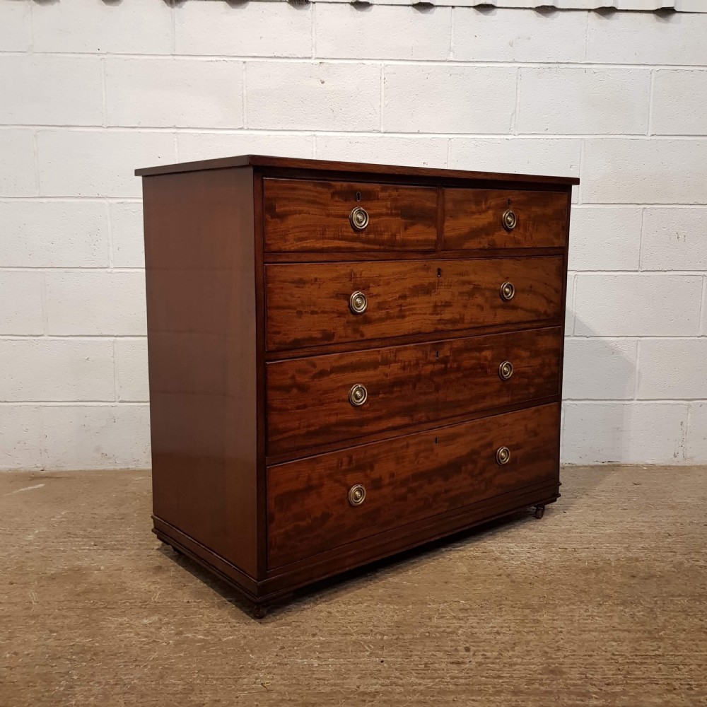ANTIQUE REGENCY MAHOGANY CHEST OF DRAWERS C1820 View IV