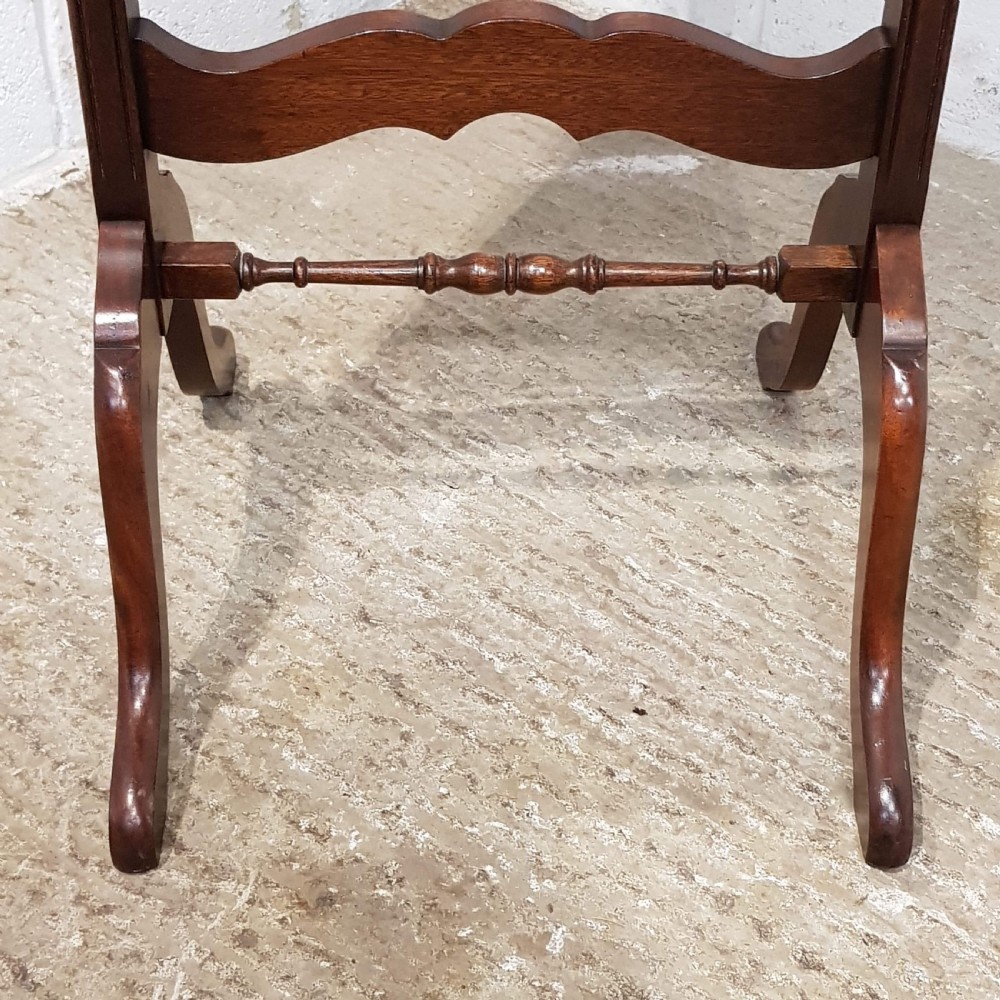 ANTIQUE QUEEN ANNE MAHOGANY CHEVAL MIRROR C1920 View VI