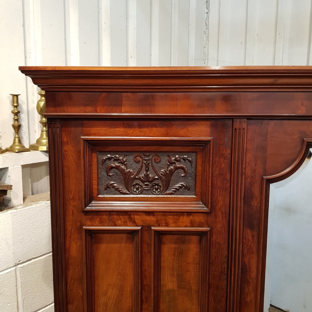ANTIQUE VICTORIAN MAHOGANY TRIOLE WARDROBE C1880 View V