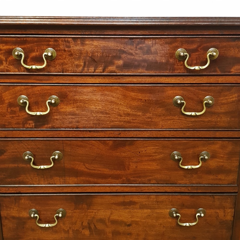 ANTIQUE LATE VICTORIAN MAHOGANY DWARF CHEST OF DRAWERS C1890 View III