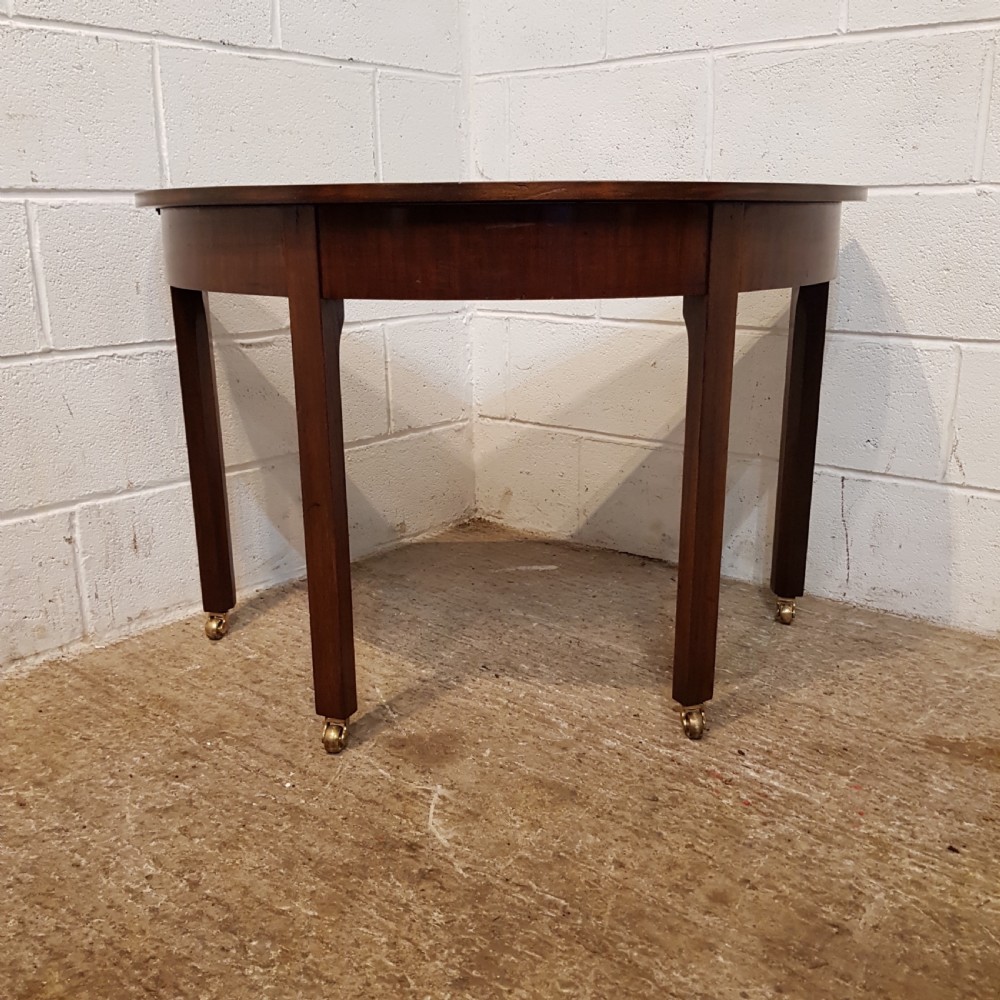 SNTIQUE PAIR REGENCY MAHOGANY DEMI LUNE SIDE TABLED C1820 View VI
