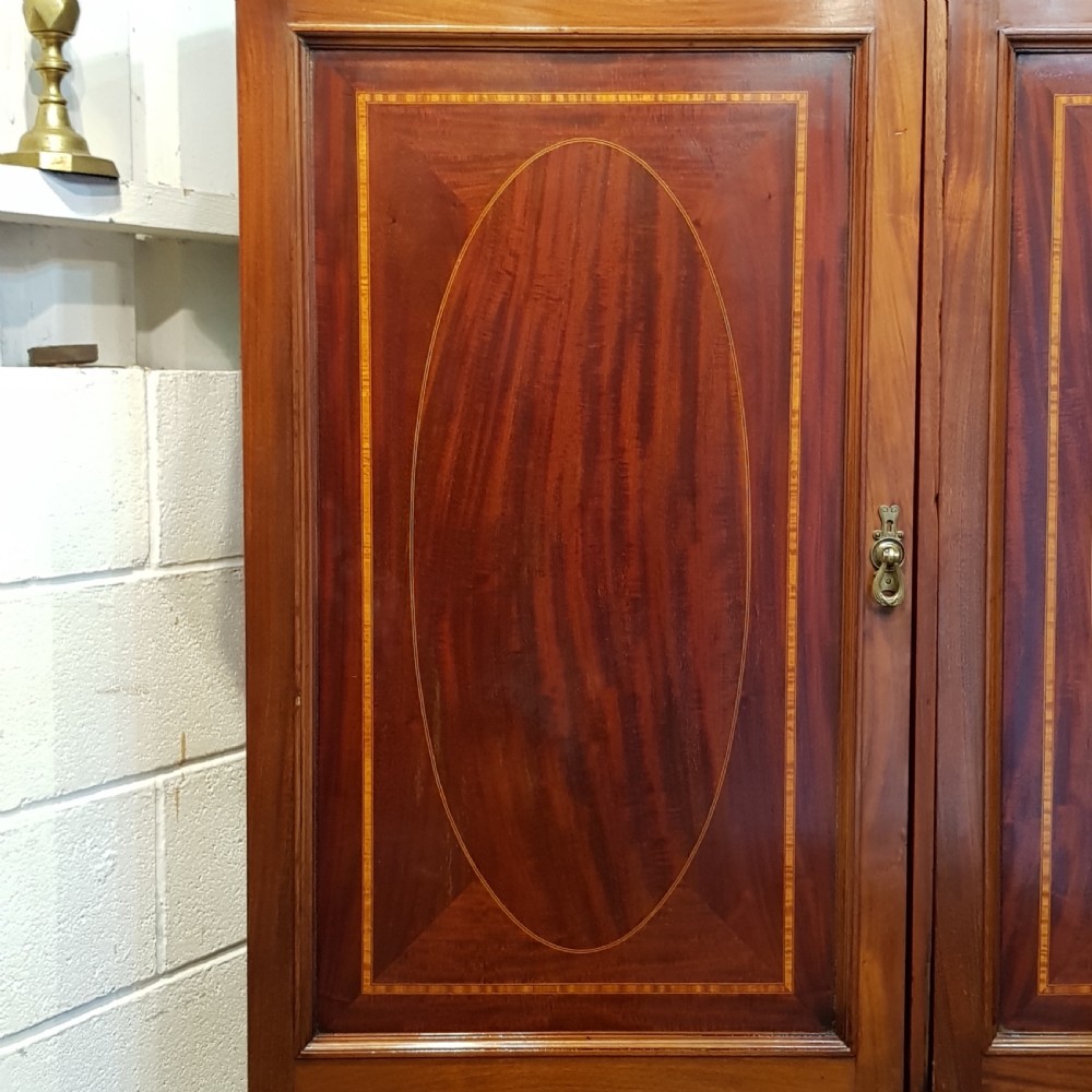 ANTIQUE EDWARDIAN IN,AID MAHOGANY GENTS TRIPLE WARDROBE COMPACTUM C1900 View IV